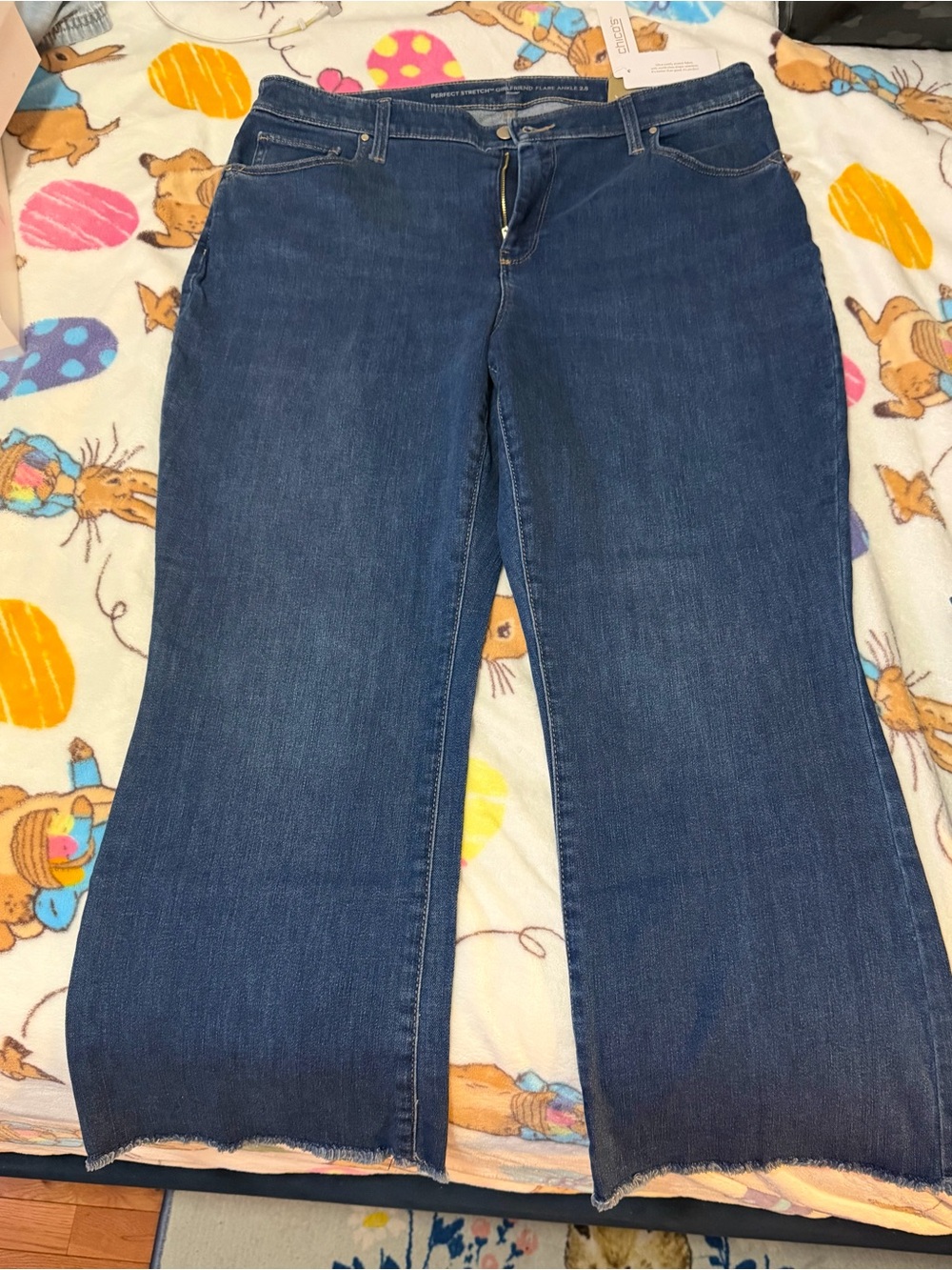 Chico's Dark Blue Wide-Leg Denim Jeans